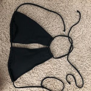 Black Pink bathing suit top